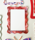 #006 A4 Dipped Wavy Frame - Pink & Purple