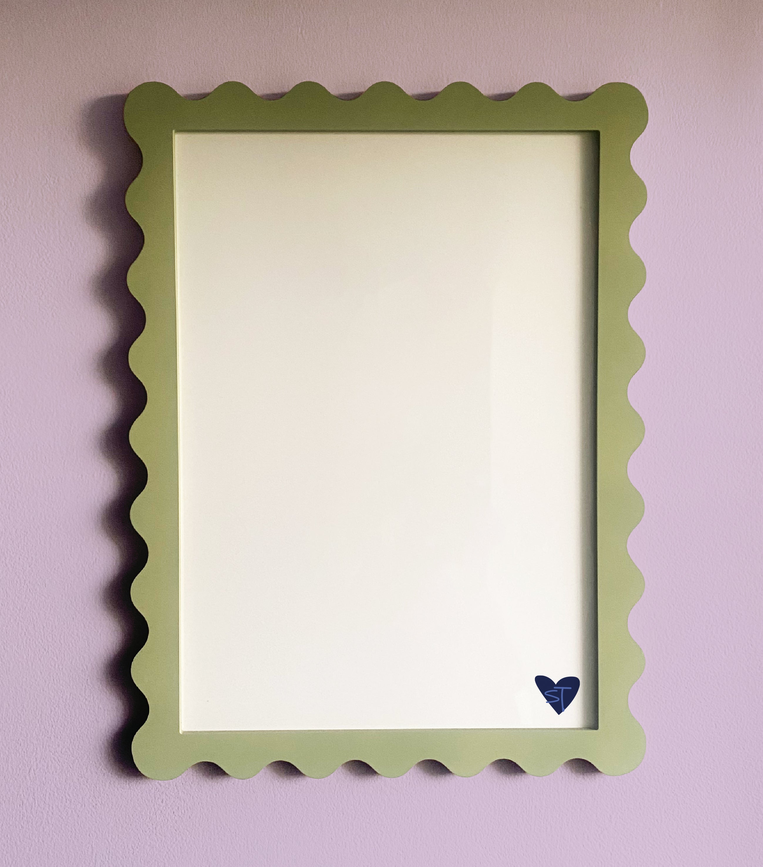 A3 Forest Green Squiggle Frame