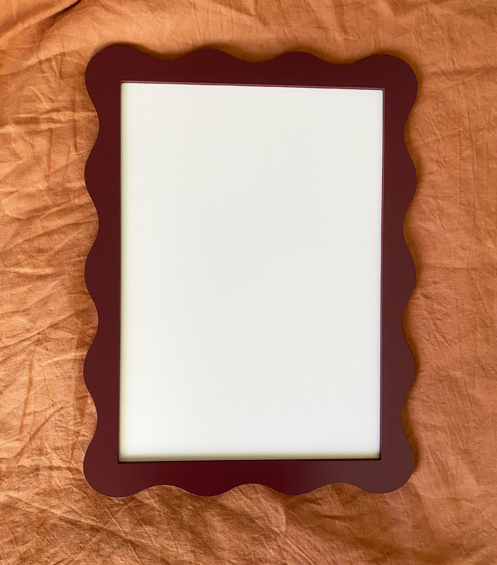 A3 Burgundy Wavy Frame