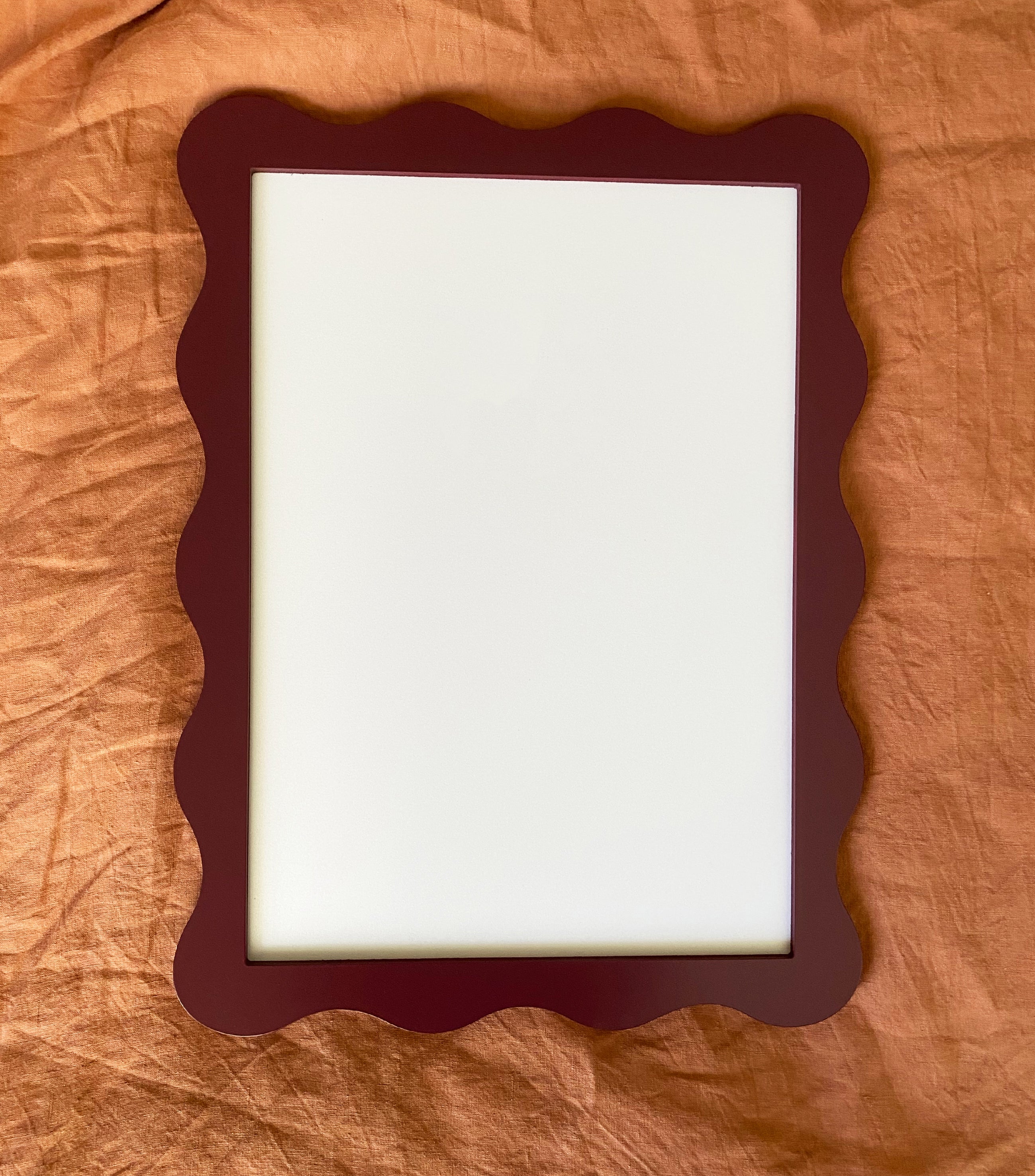 A3 Burgundy Wavy Frame