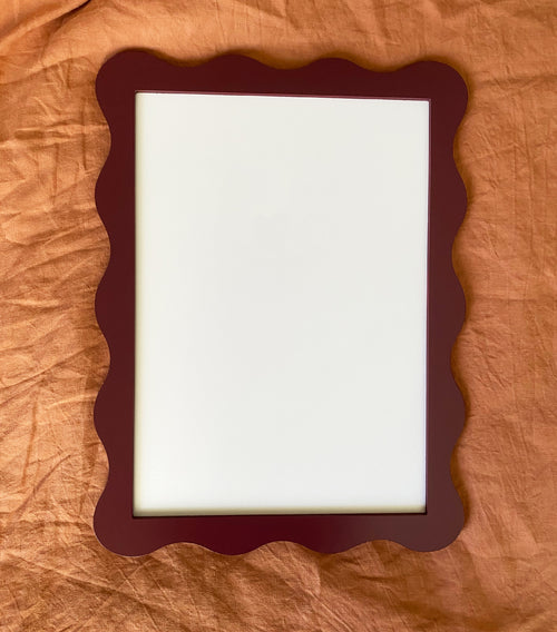 A3 Burgundy Wavy Frame