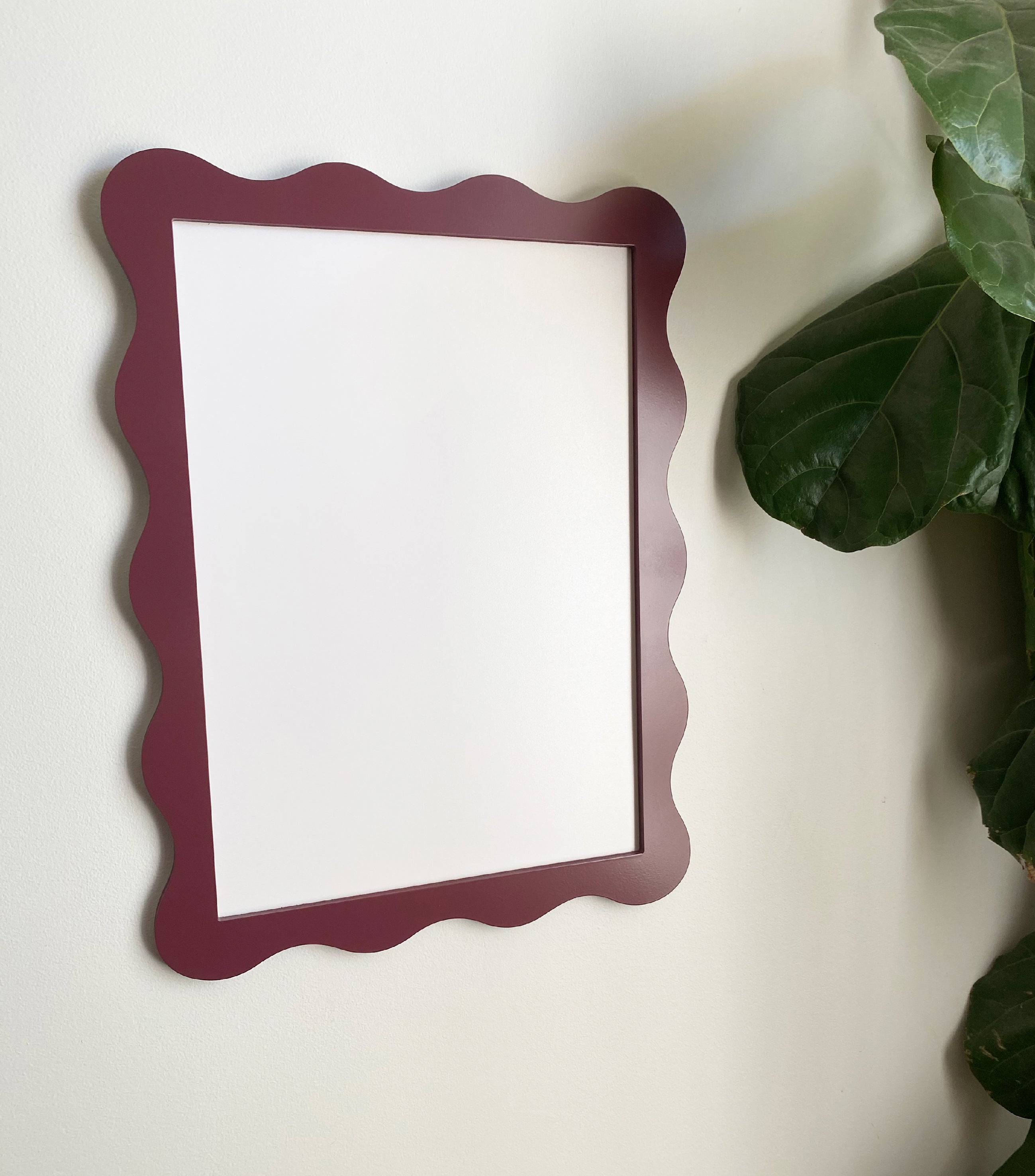 A3 Burgundy Wavy Frame