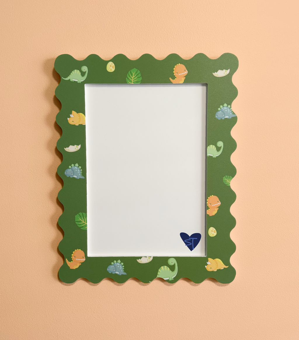 A4 Dino Garden Squiggle Frame