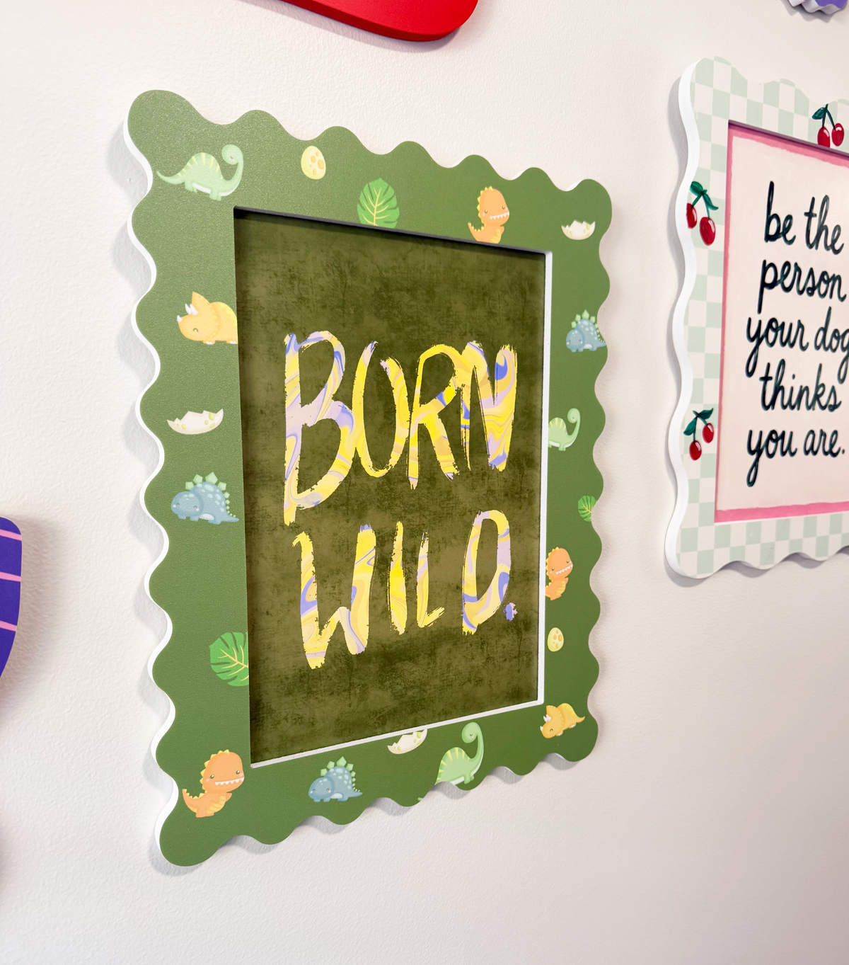 A4 Dino Garden Squiggle Frame
