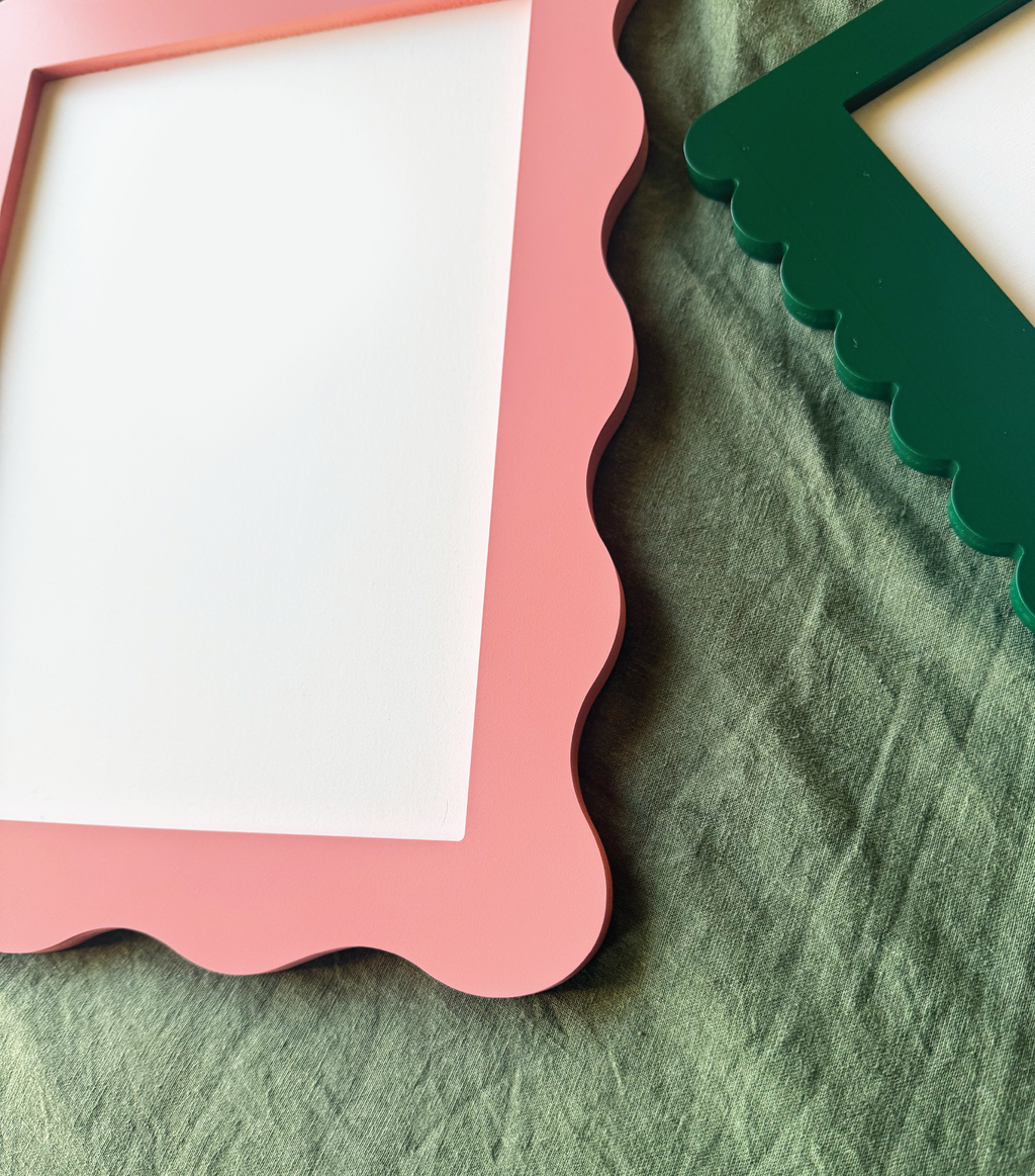 A4 Dusty Pink Wavy Frame