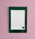 A4 Pine Green Scallop Frame
