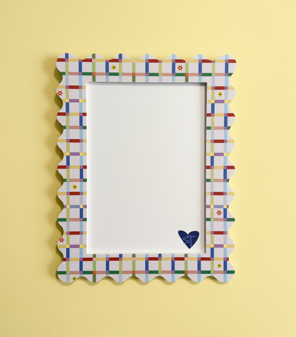 A4 Rainbow Grid Squiggle Frame