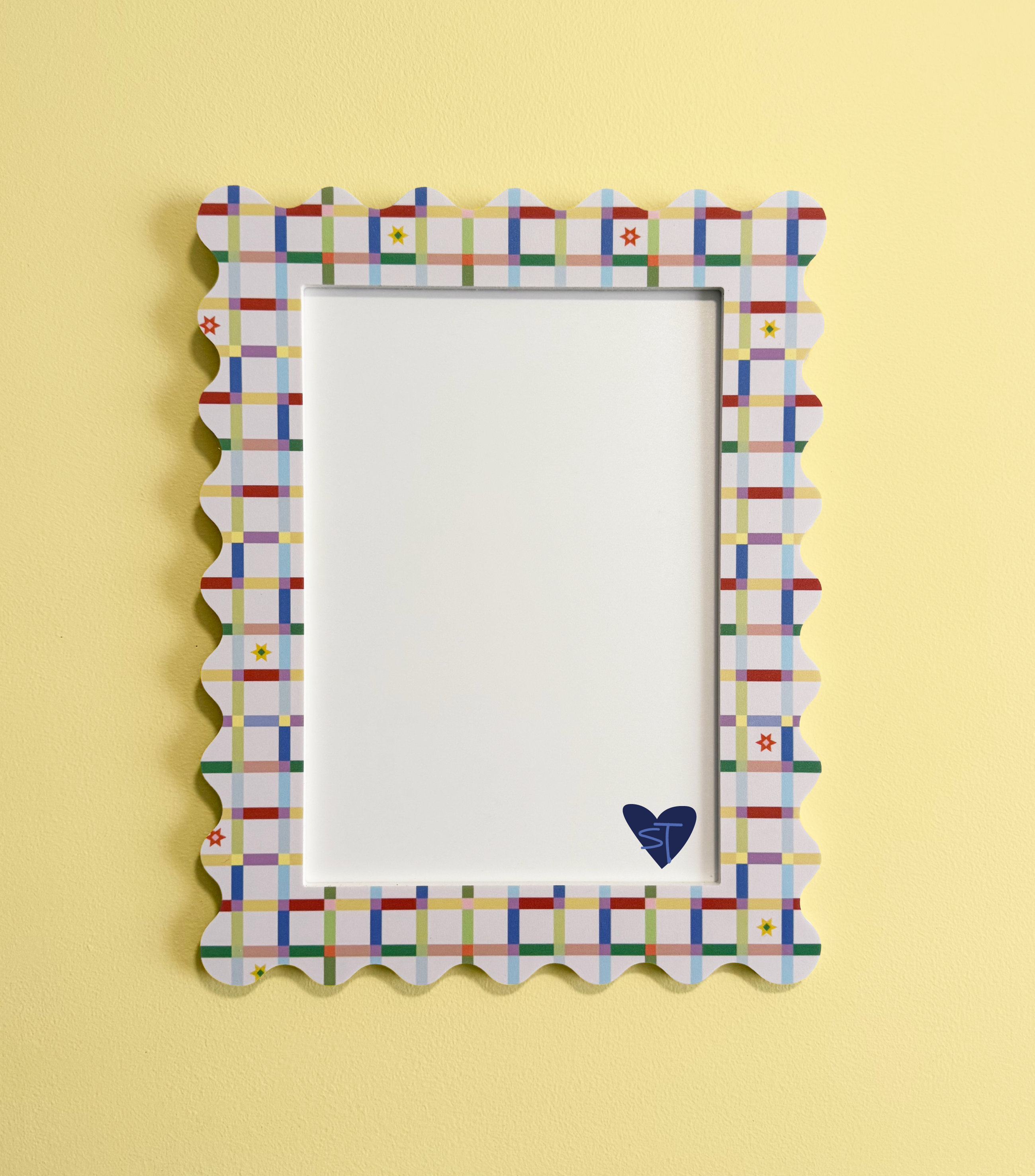 A4 Rainbow Grid Squiggle Frame