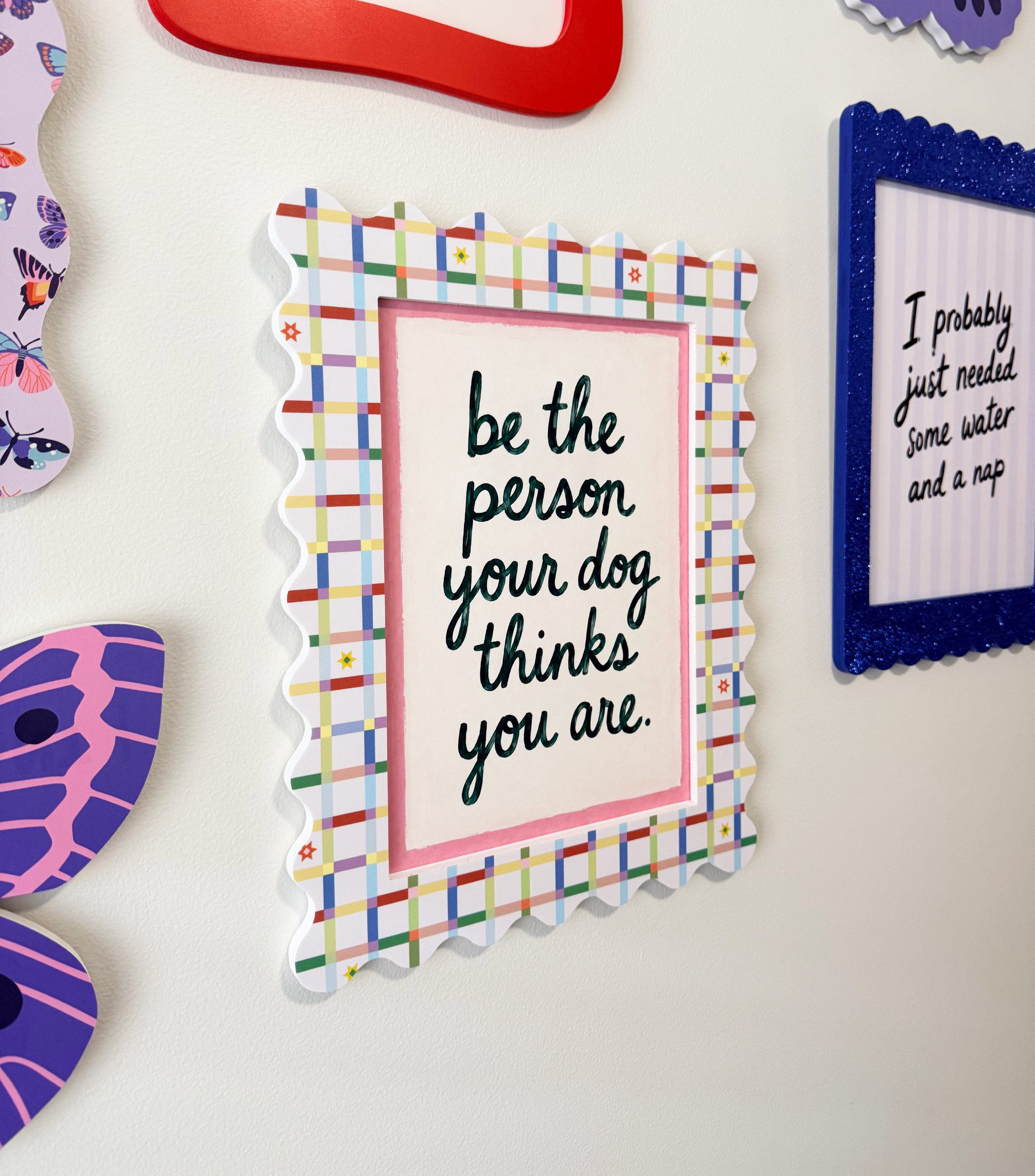 A4 Rainbow Grid Squiggle Frame
