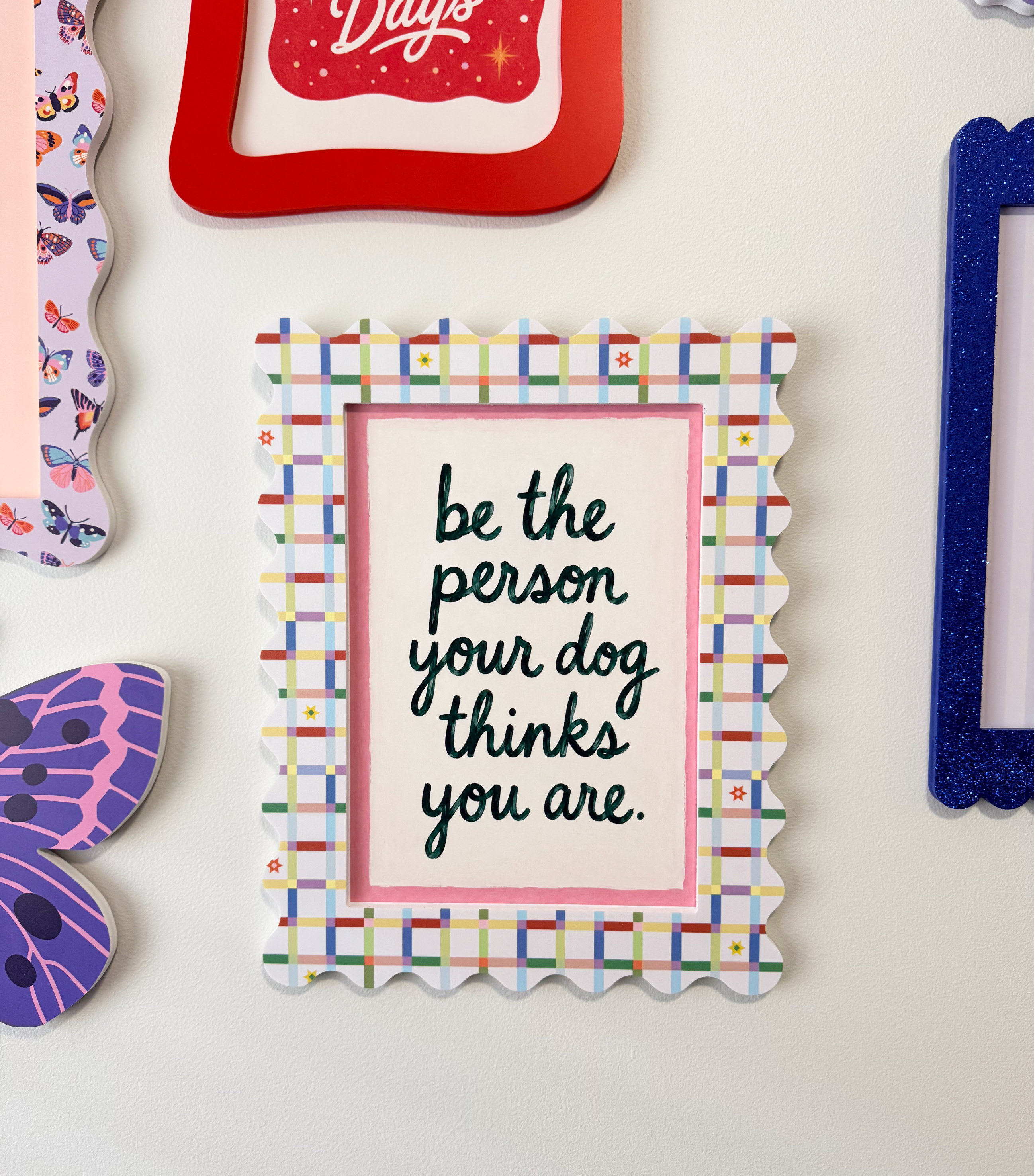 A4 Rainbow Grid Squiggle Frame