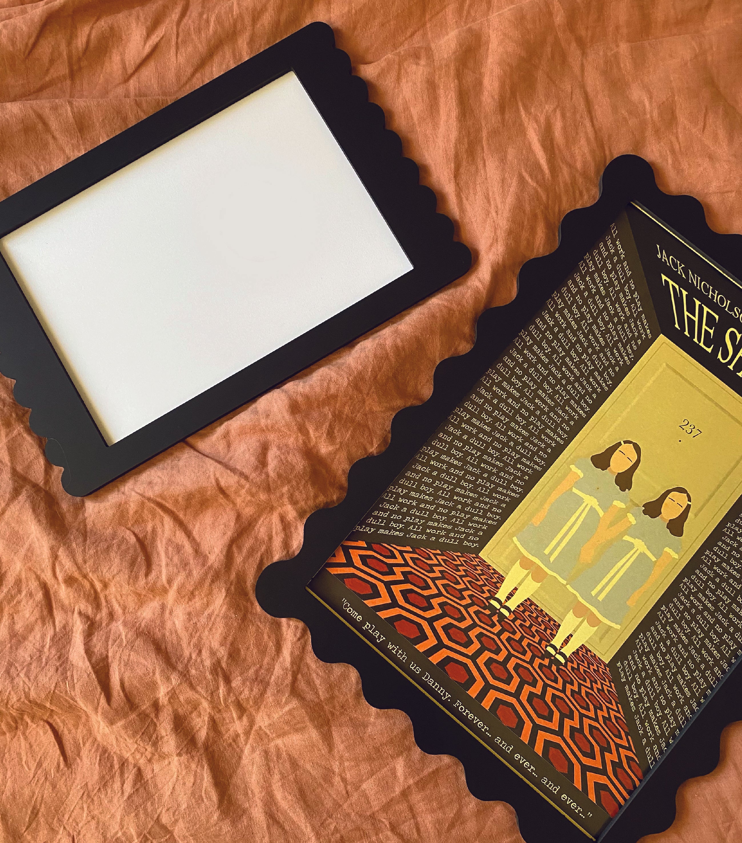 A4 Black Scallop Frame