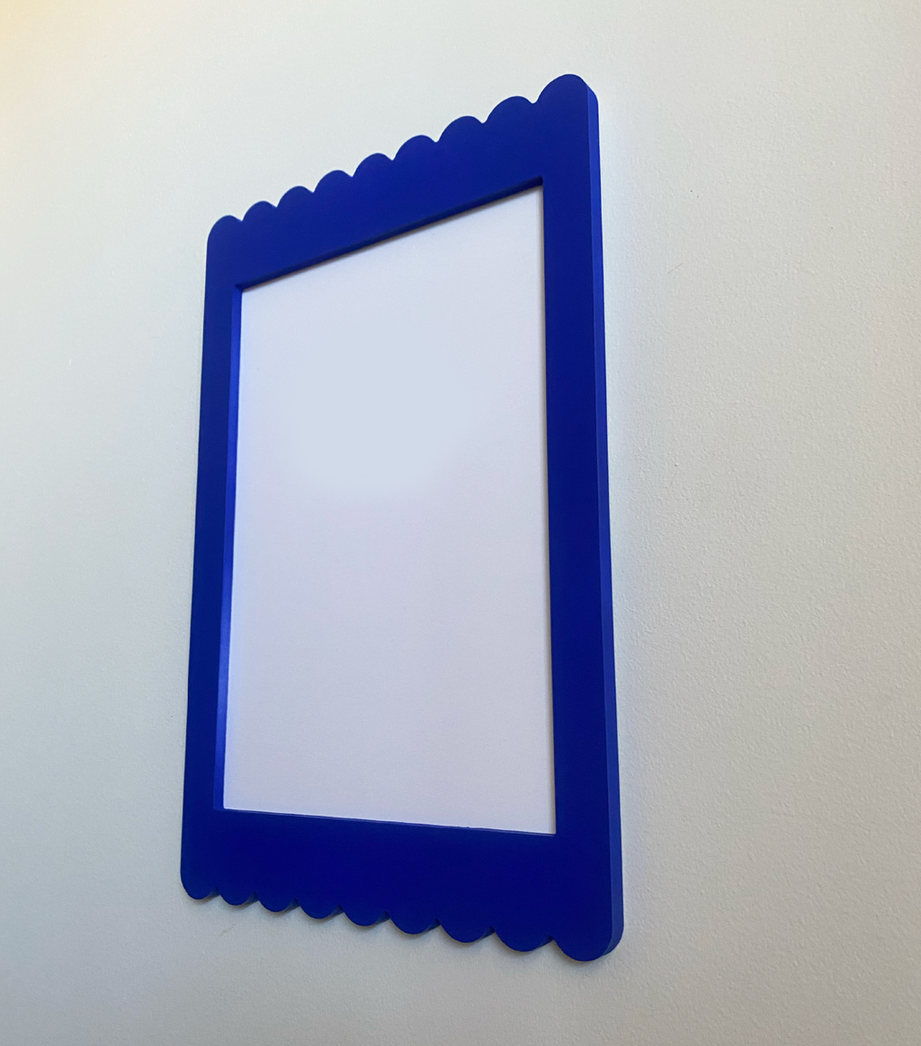 A4 Cobalt Blue Scallop Frame