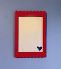 A4 Red Scallop Frame