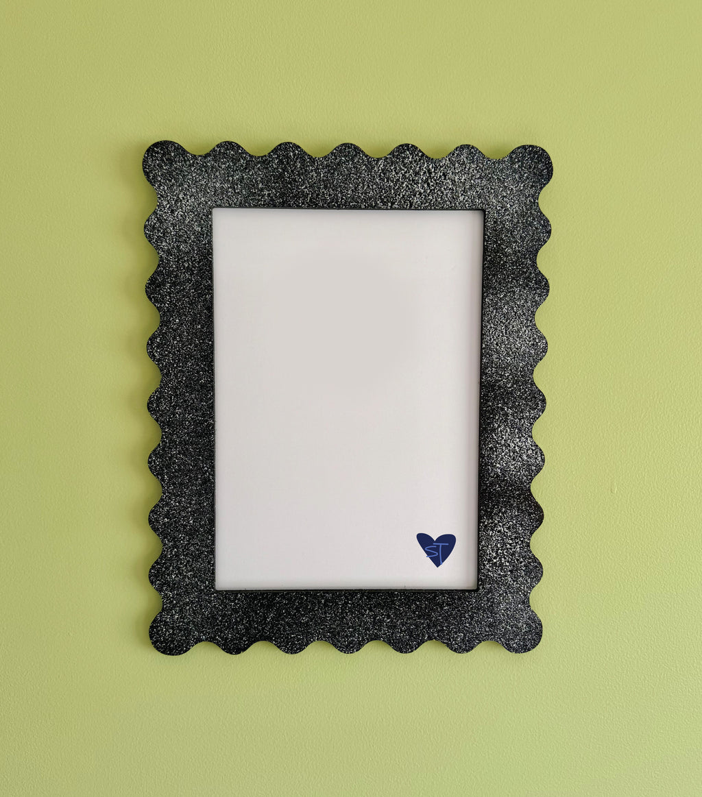 A4 Black Granite Squiggle Frame