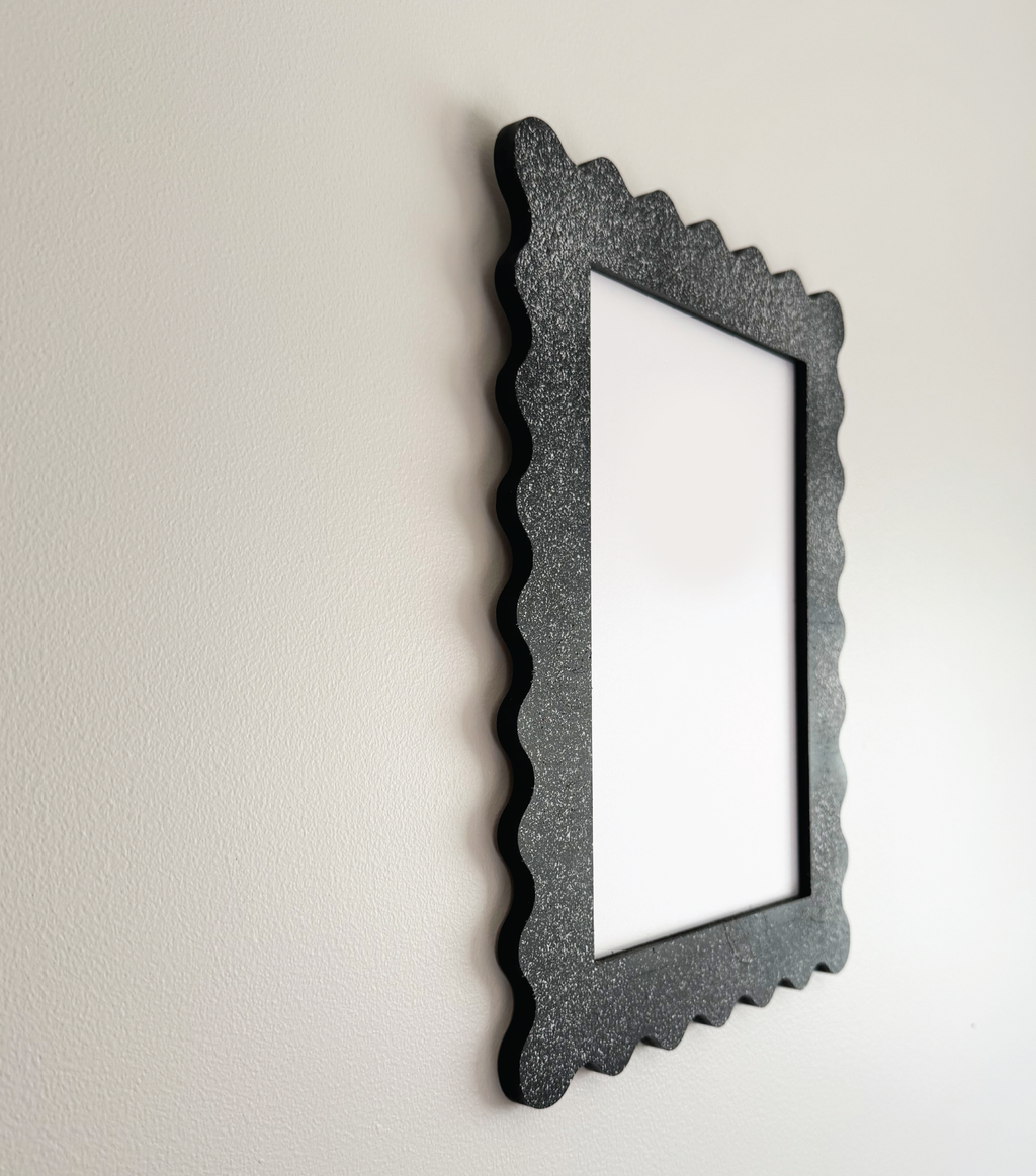 A4 Black Granite Squiggle Frame
