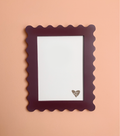 A4 Burgundy Wine Squiggle Frame