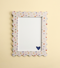A4 Pastel Polka Dot Squiggle Frame