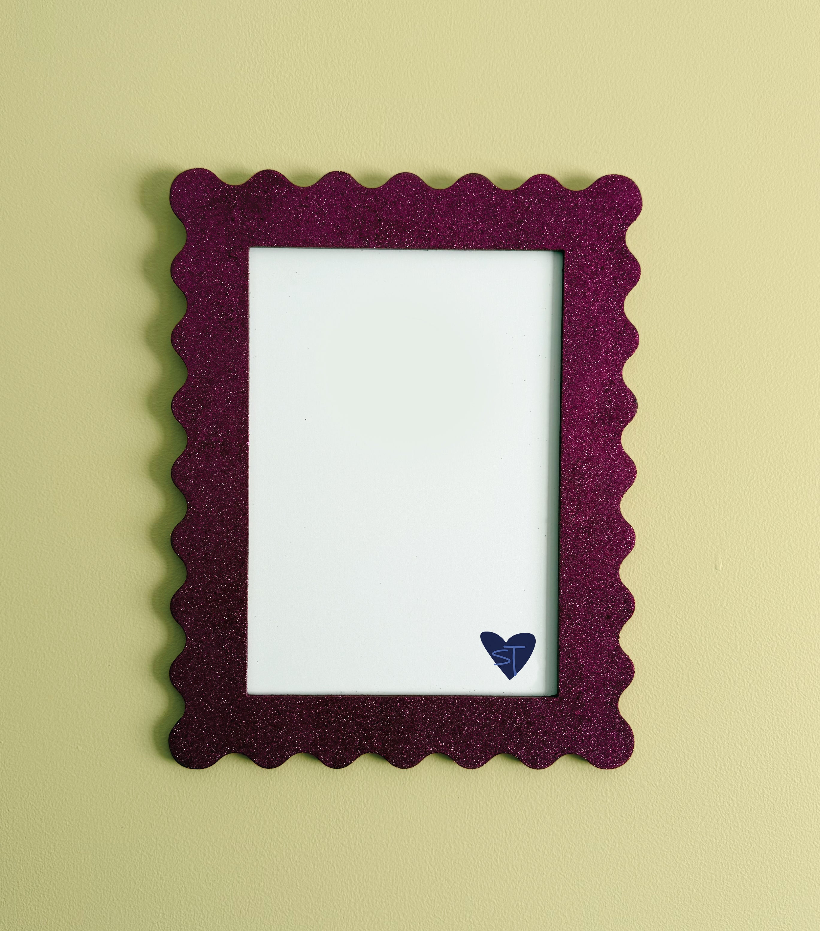A4 Glitter Purple Squiggle Frame