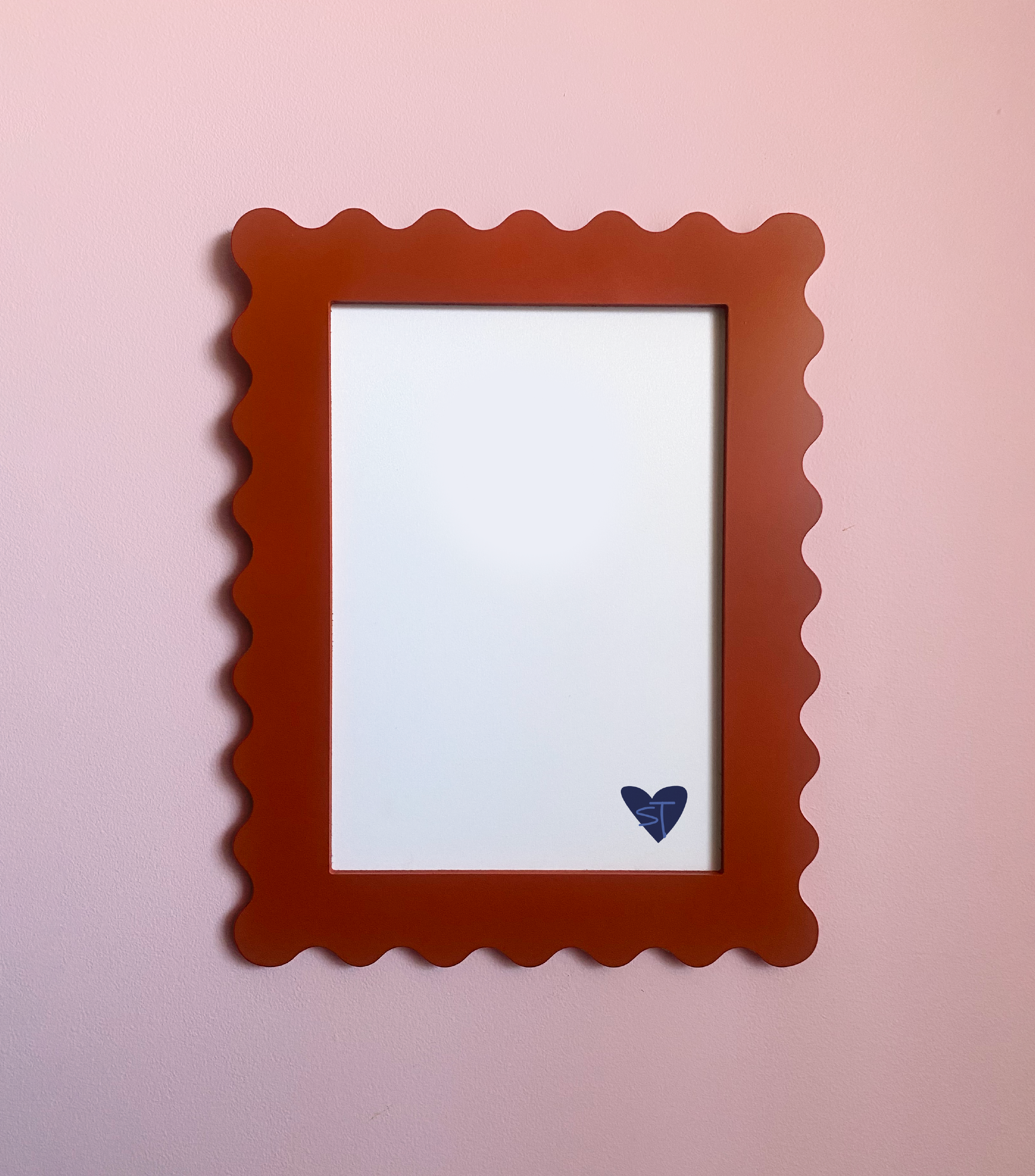 A4 Terracotta Squiggle Frame