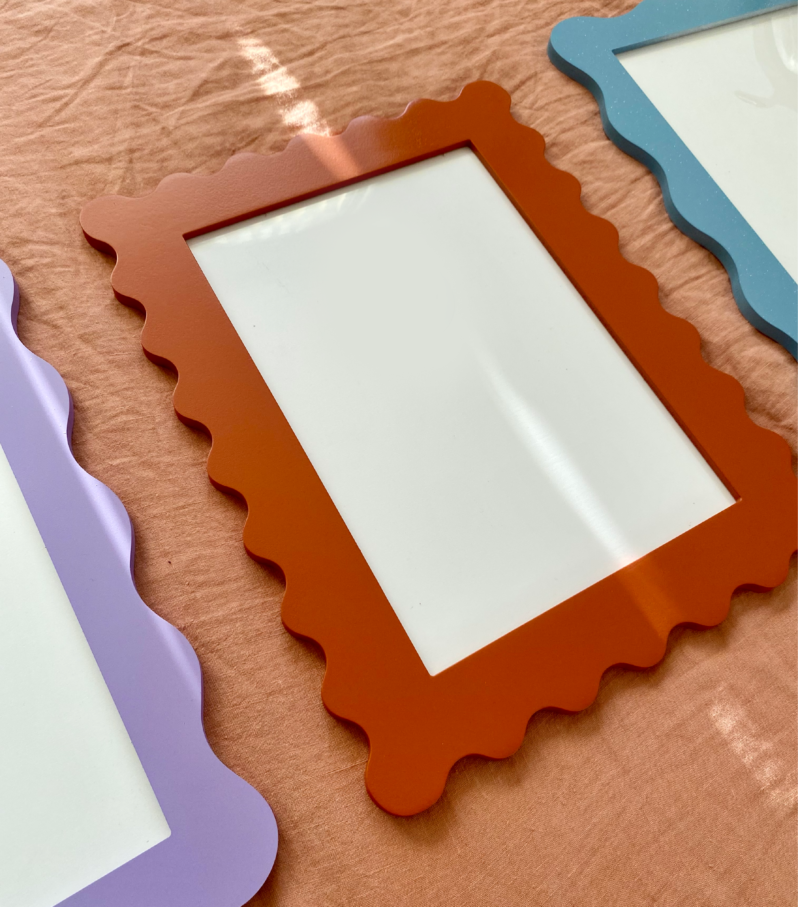 A4 Terracotta Squiggle Frame
