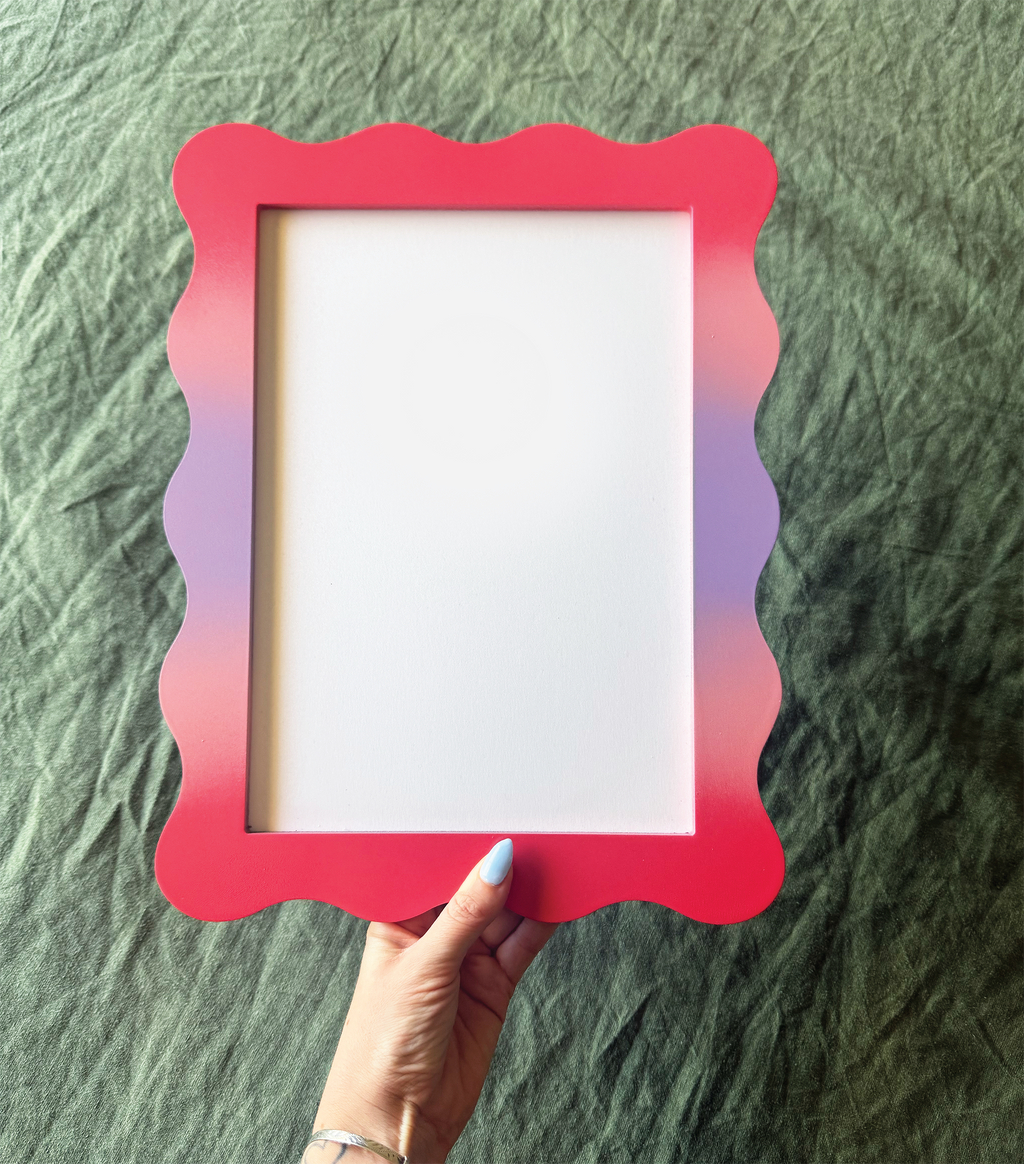 A4 Ombre Lollipop Wavy Frame