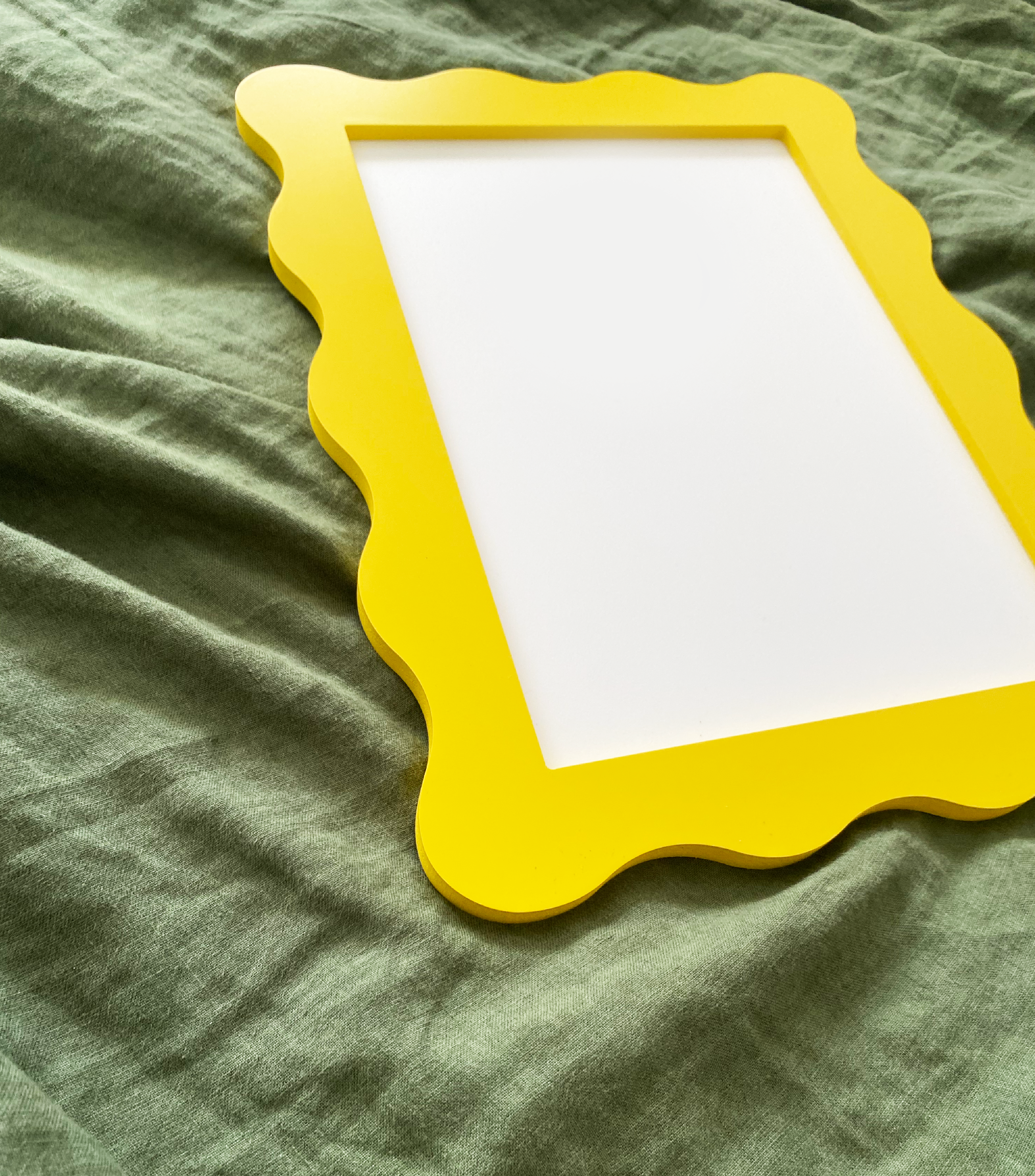 A4 Yellow Wavy Frame