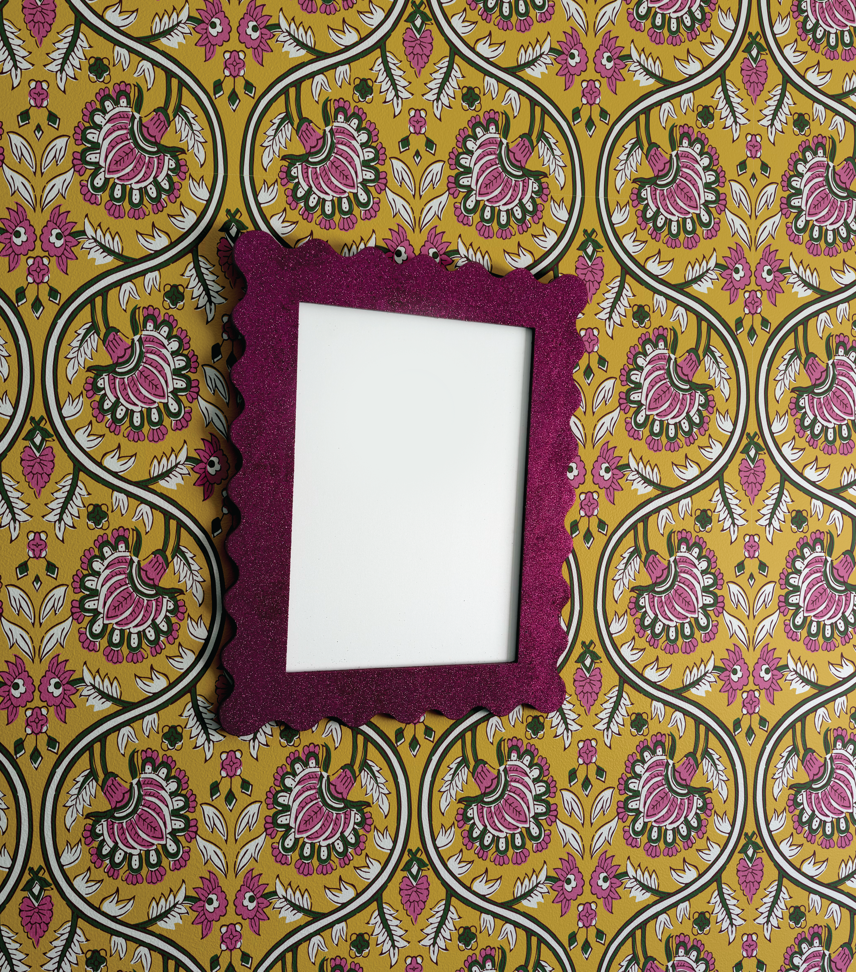 A4 Glitter Purple Squiggle Frame