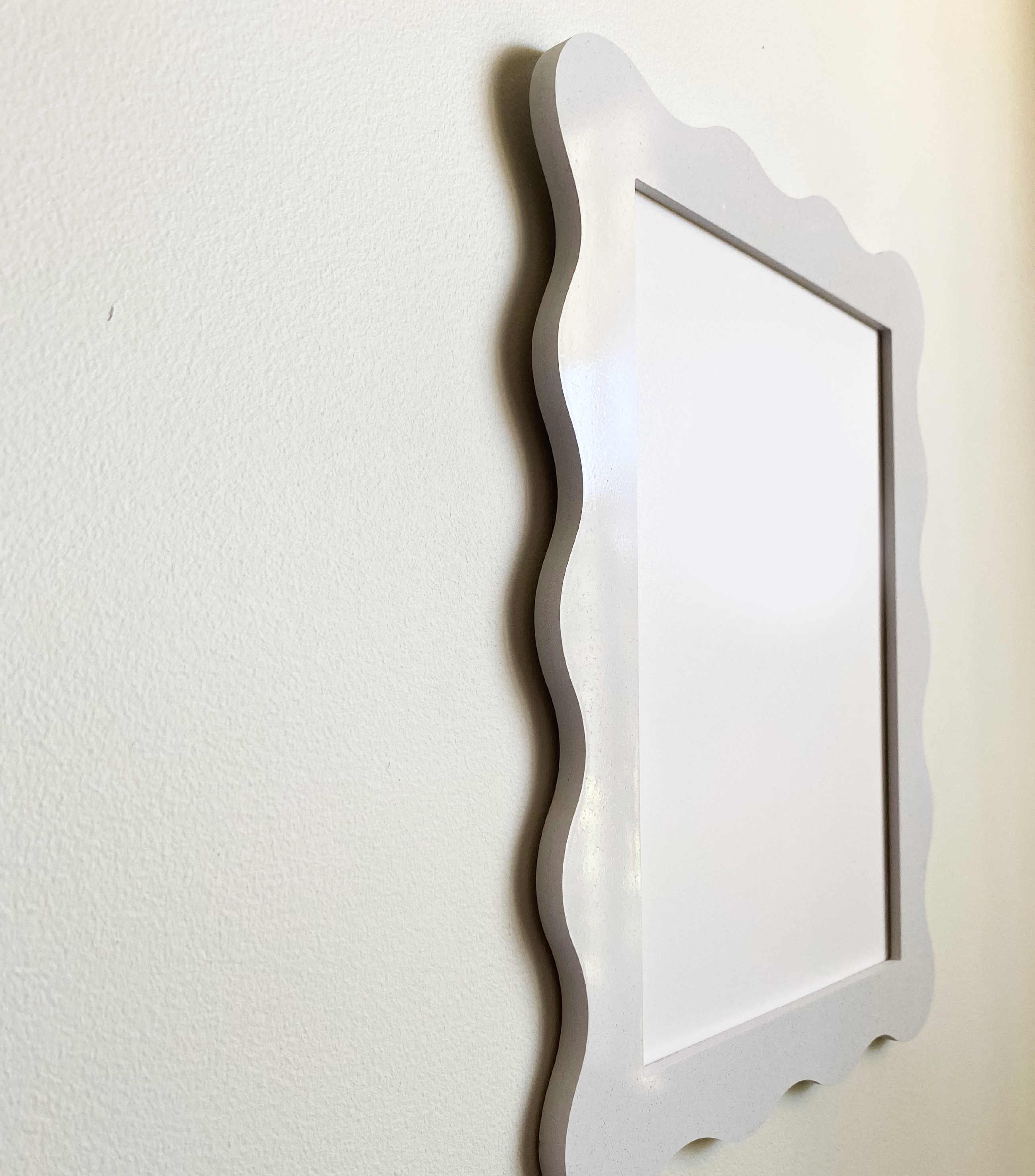 A4 White Sparkle Wavy Frame
