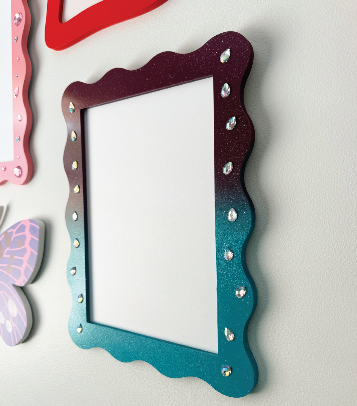 #005 A4 Ombre Sparkle Bedazzle Frame