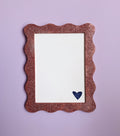 A4 Glitter Pink Wavy Frame