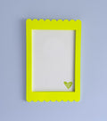 A4 Neon Yellow Scallop Frame