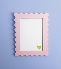 A4 Baby Pink Squiggle Frame