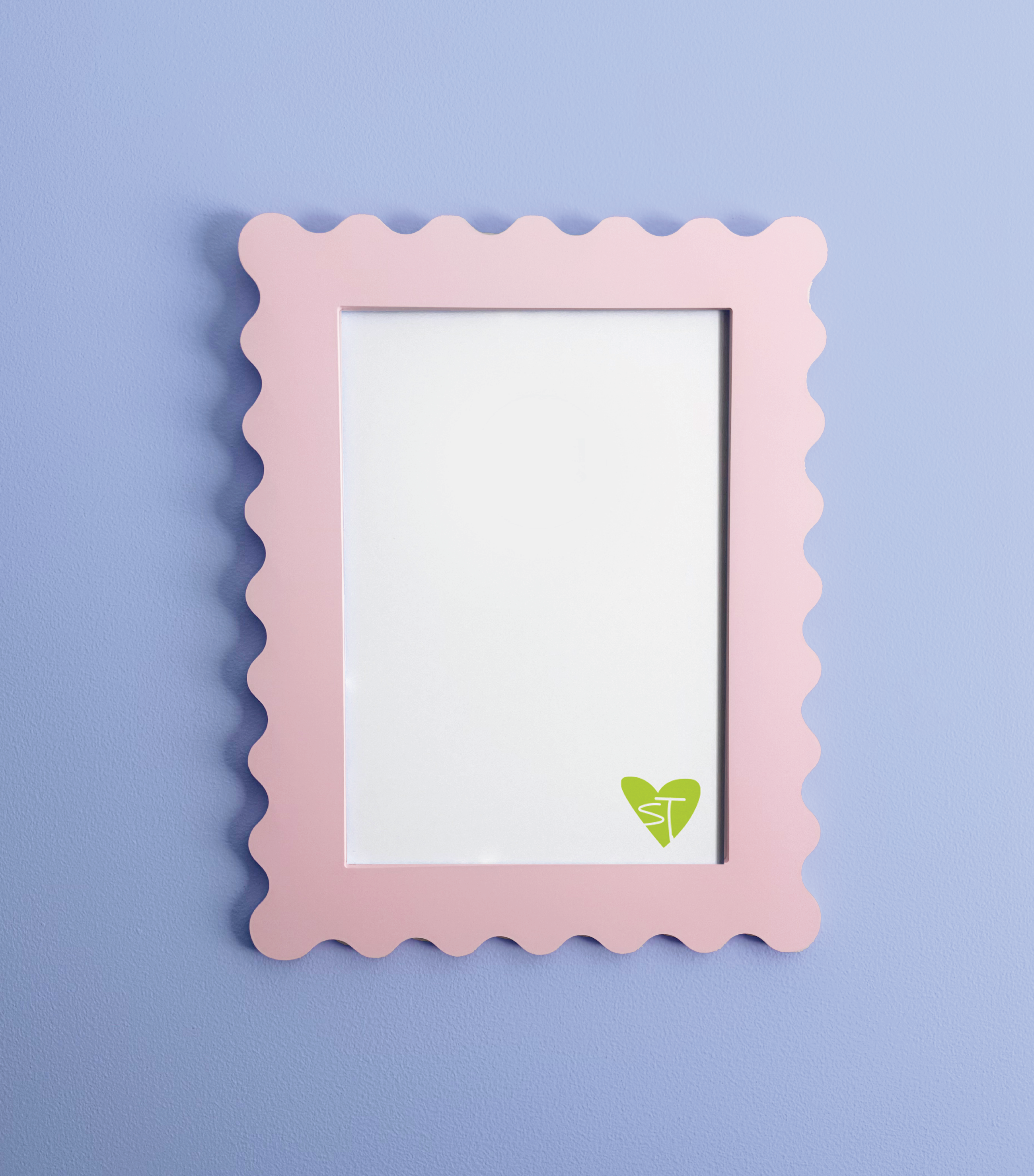 A4 Baby Pink Squiggle Frame