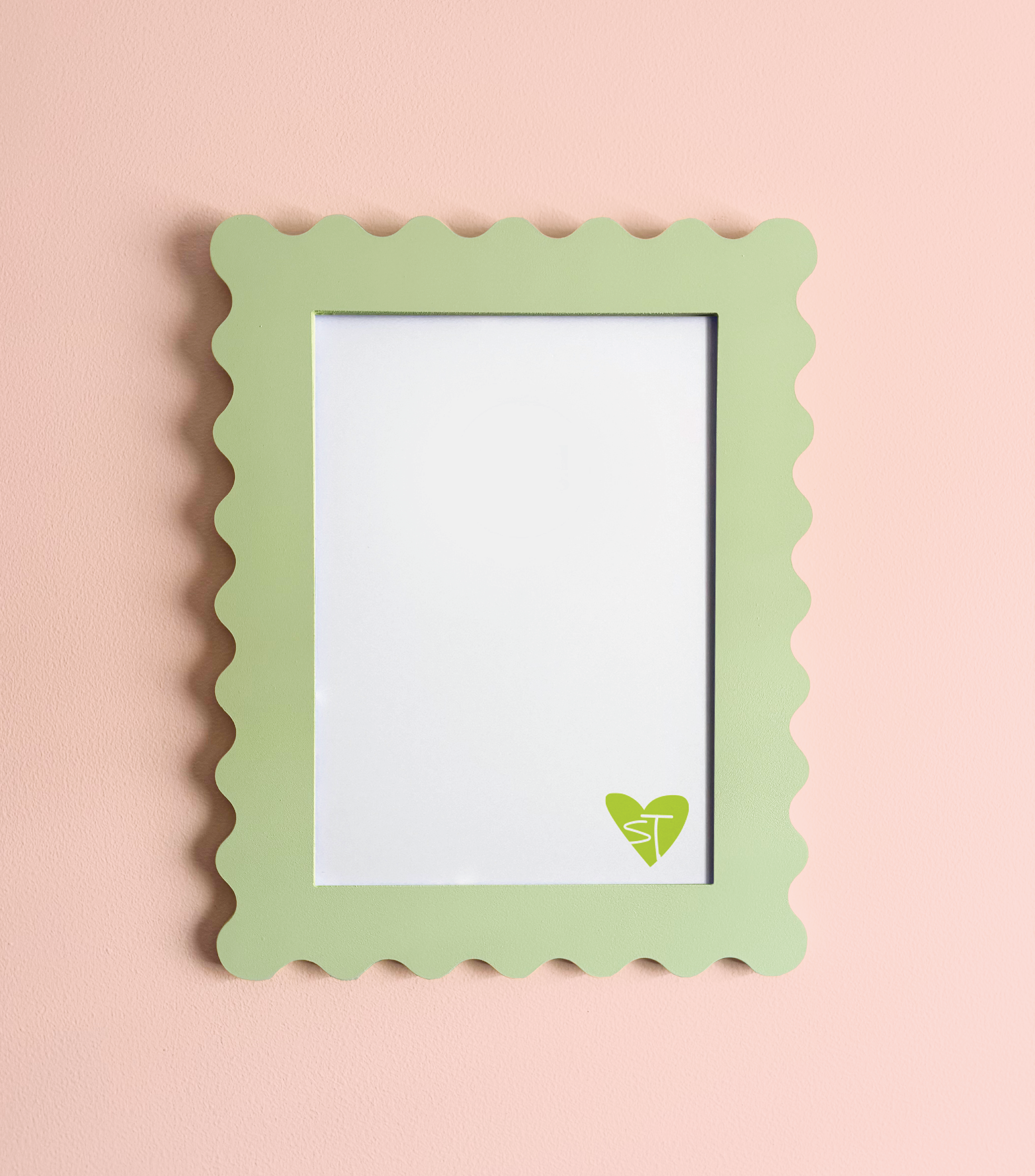A4 Mint Green Squiggle Frame