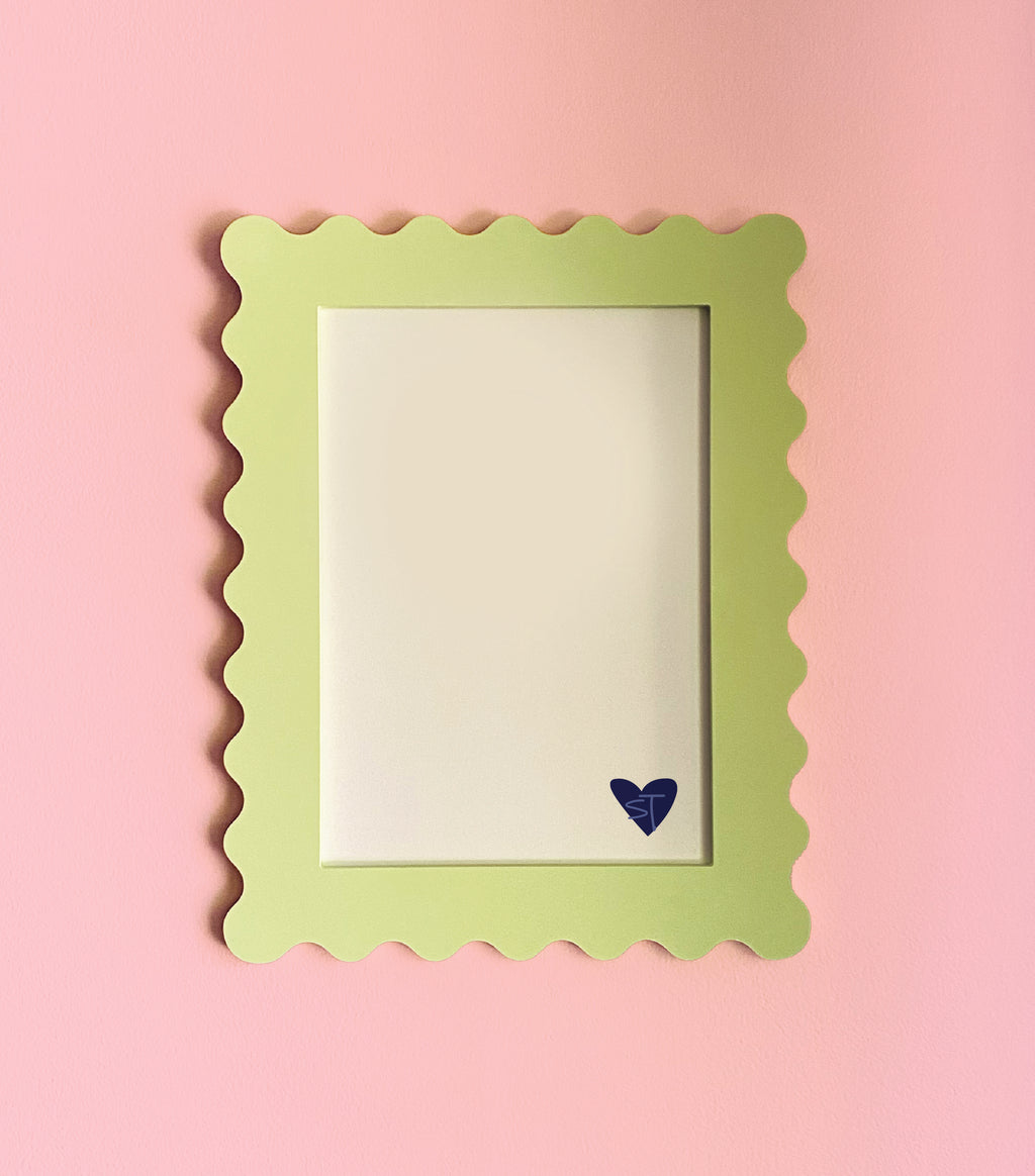 A4 Mint Green Squiggle Frame