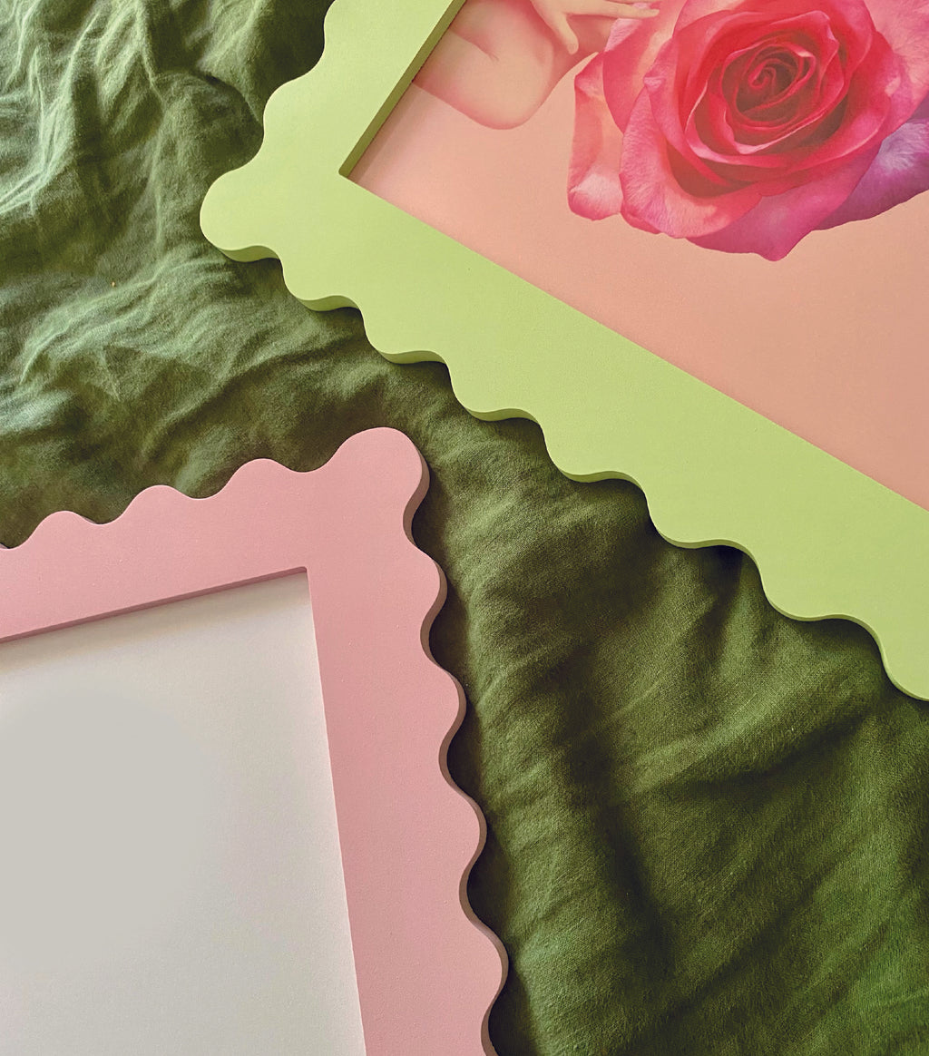 A4 Mint Green Squiggle Frame