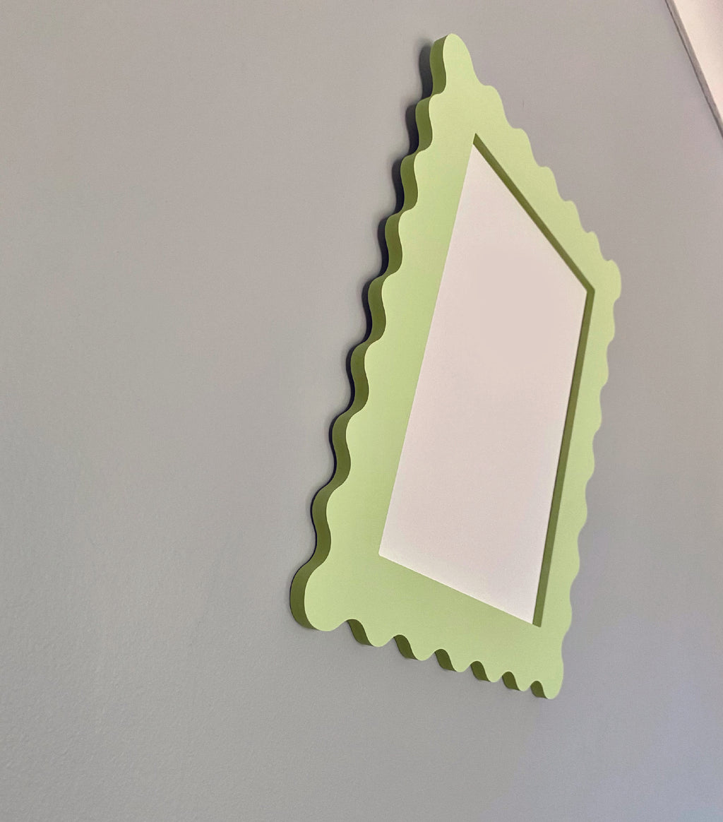 A4 Mint Green Squiggle Frame
