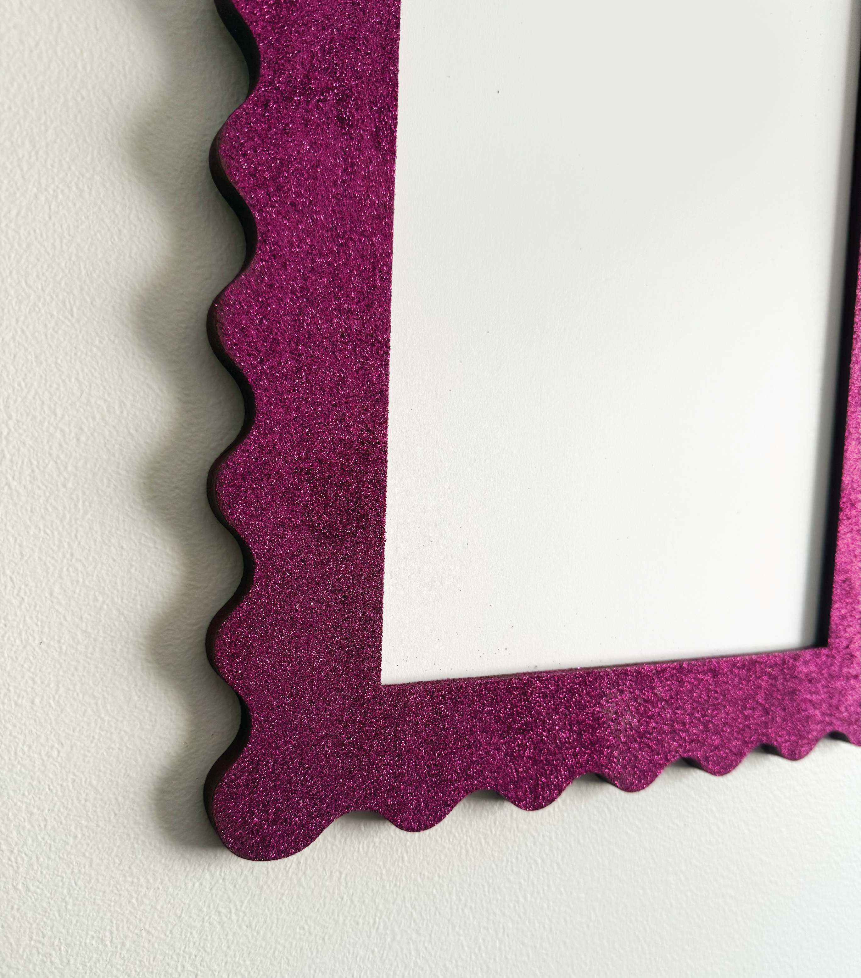 A4 Glitter Purple Squiggle Frame