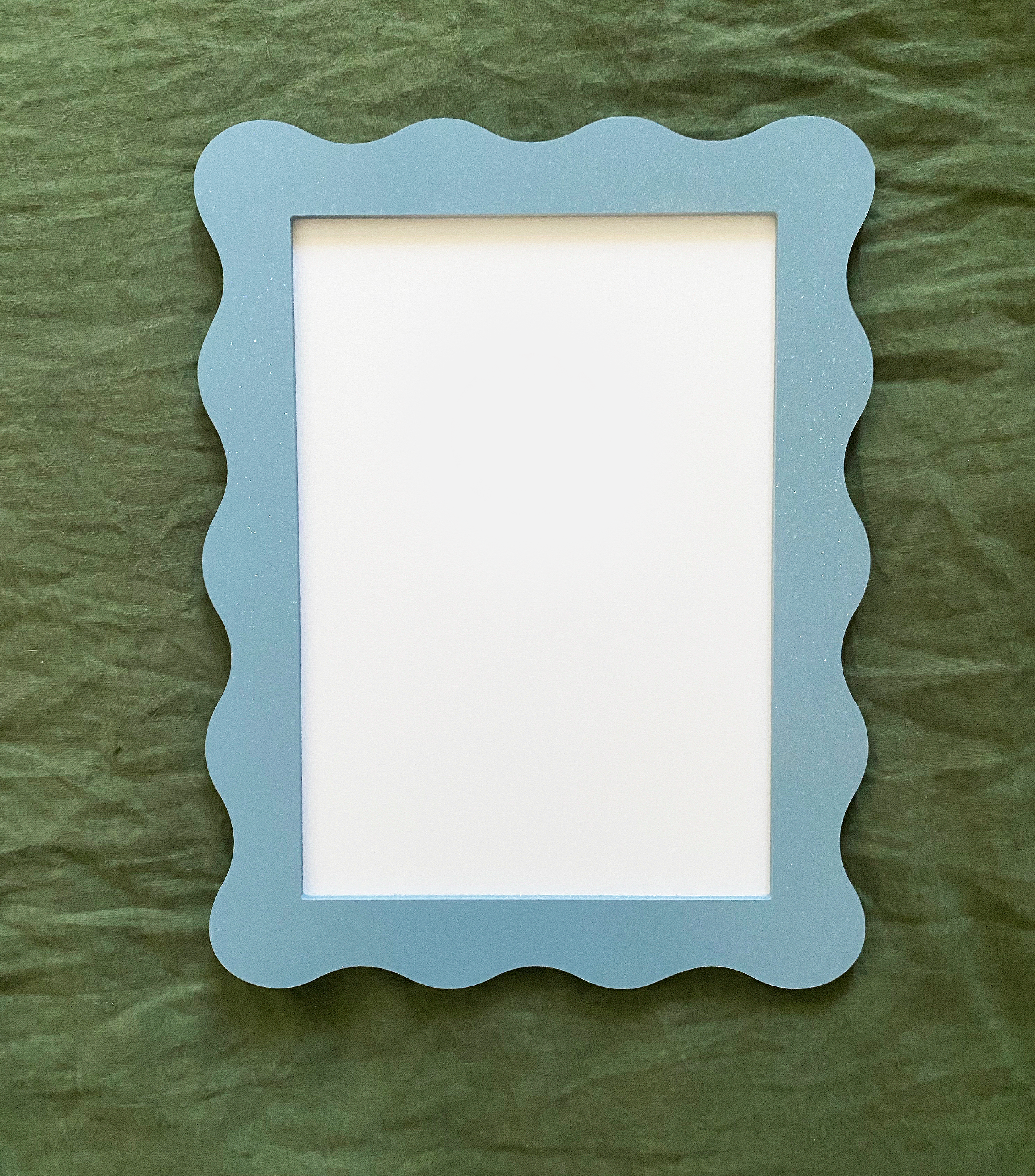 A4 Blue Sparkle Wavy Frame