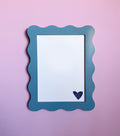A4 Blue Sparkle Wavy Frame