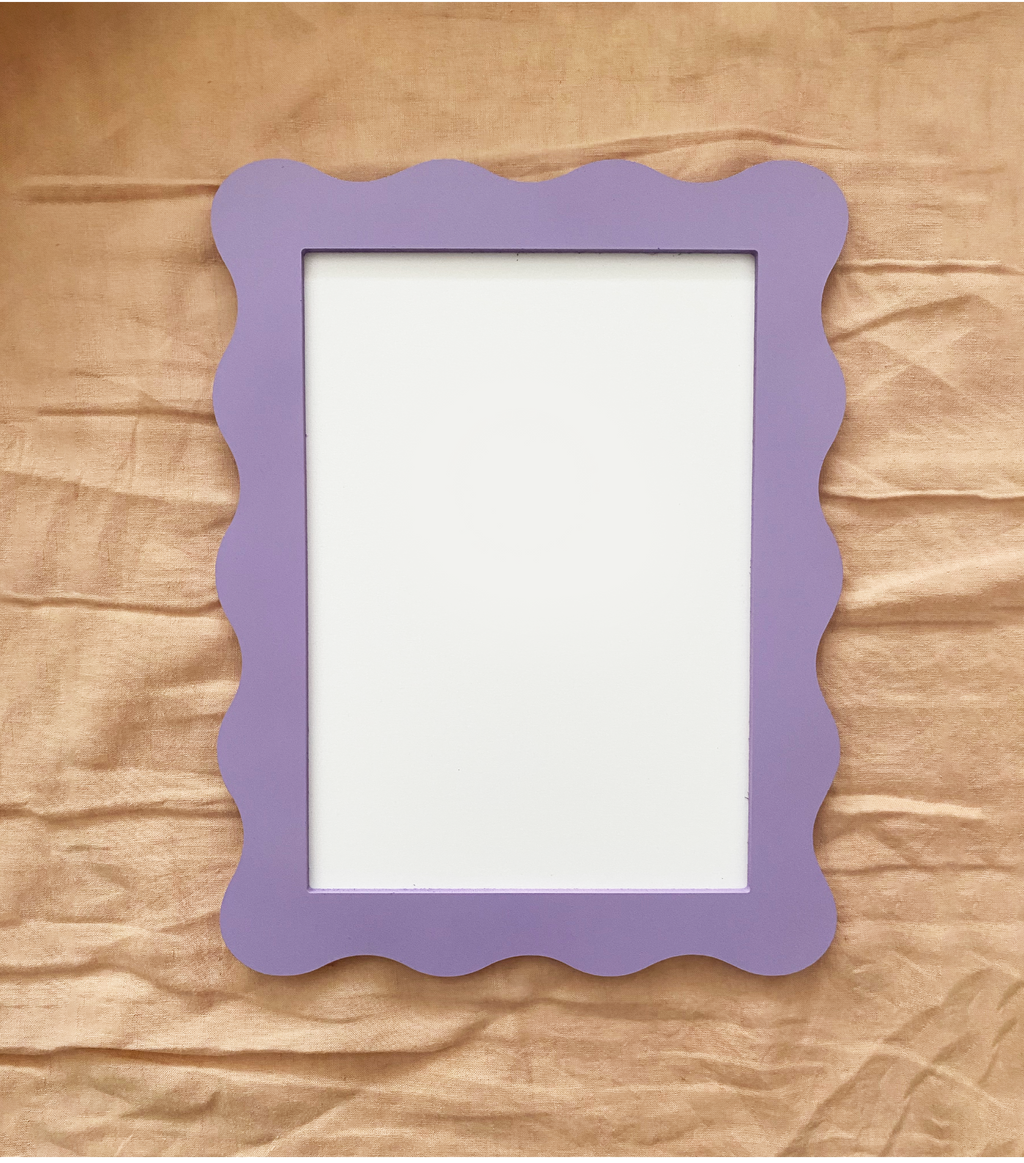 A4 Lilac Wavy Frame