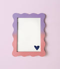 A4 Ombre Lilac Pink Wavy Frame