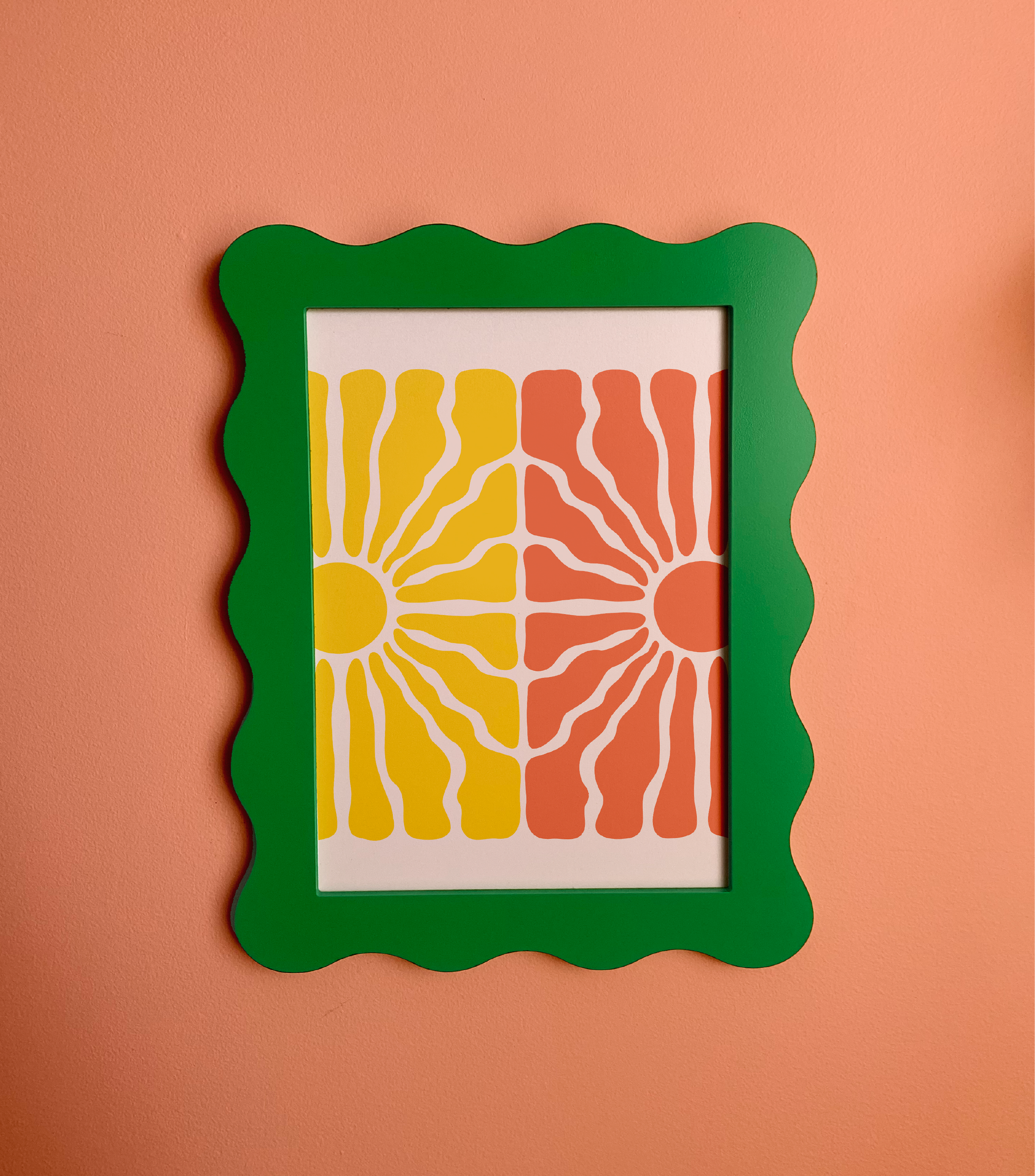 A4 Grass Green Wavy Frame