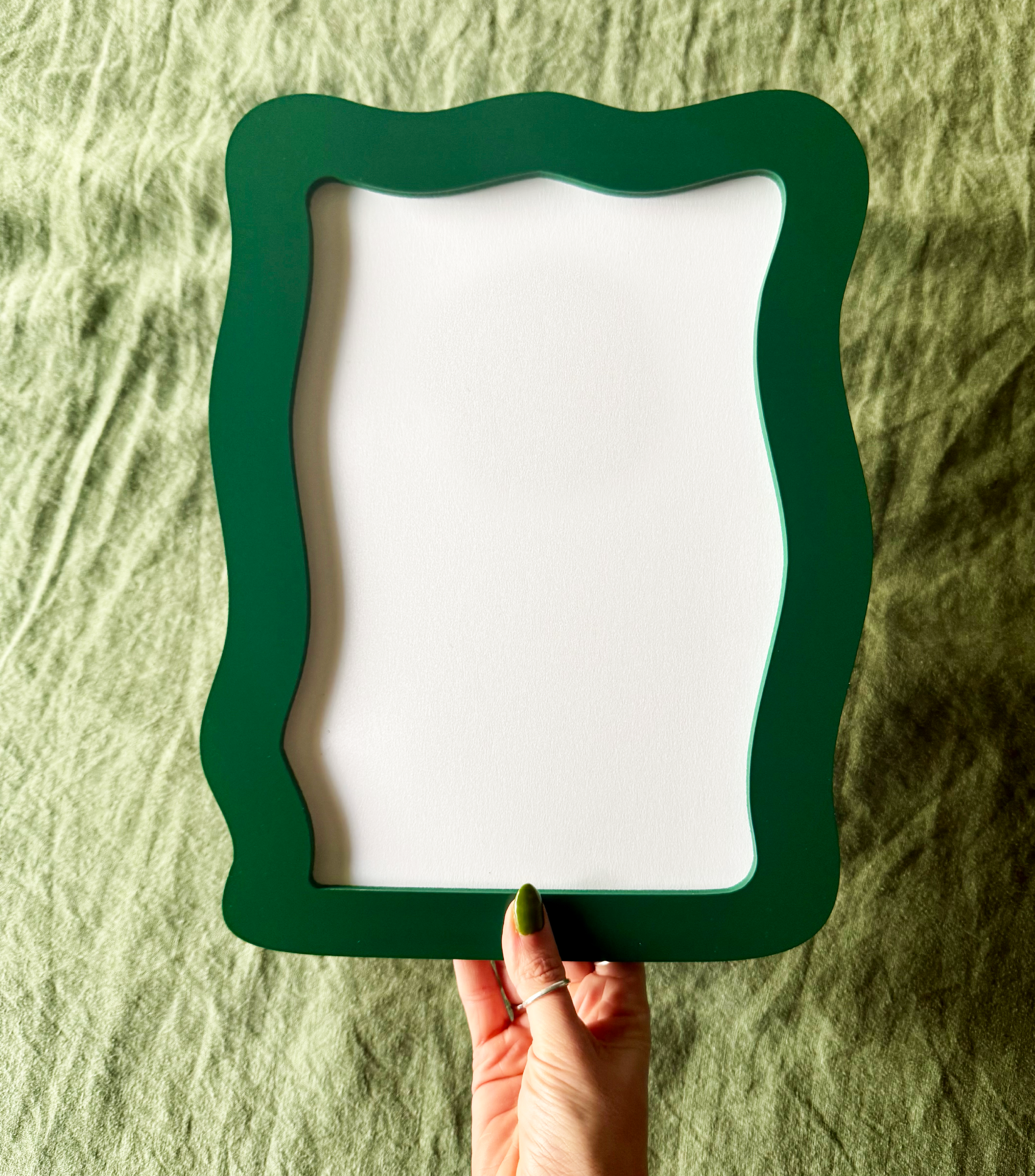 A4 Pine Green Frame (Organic Shape #1)