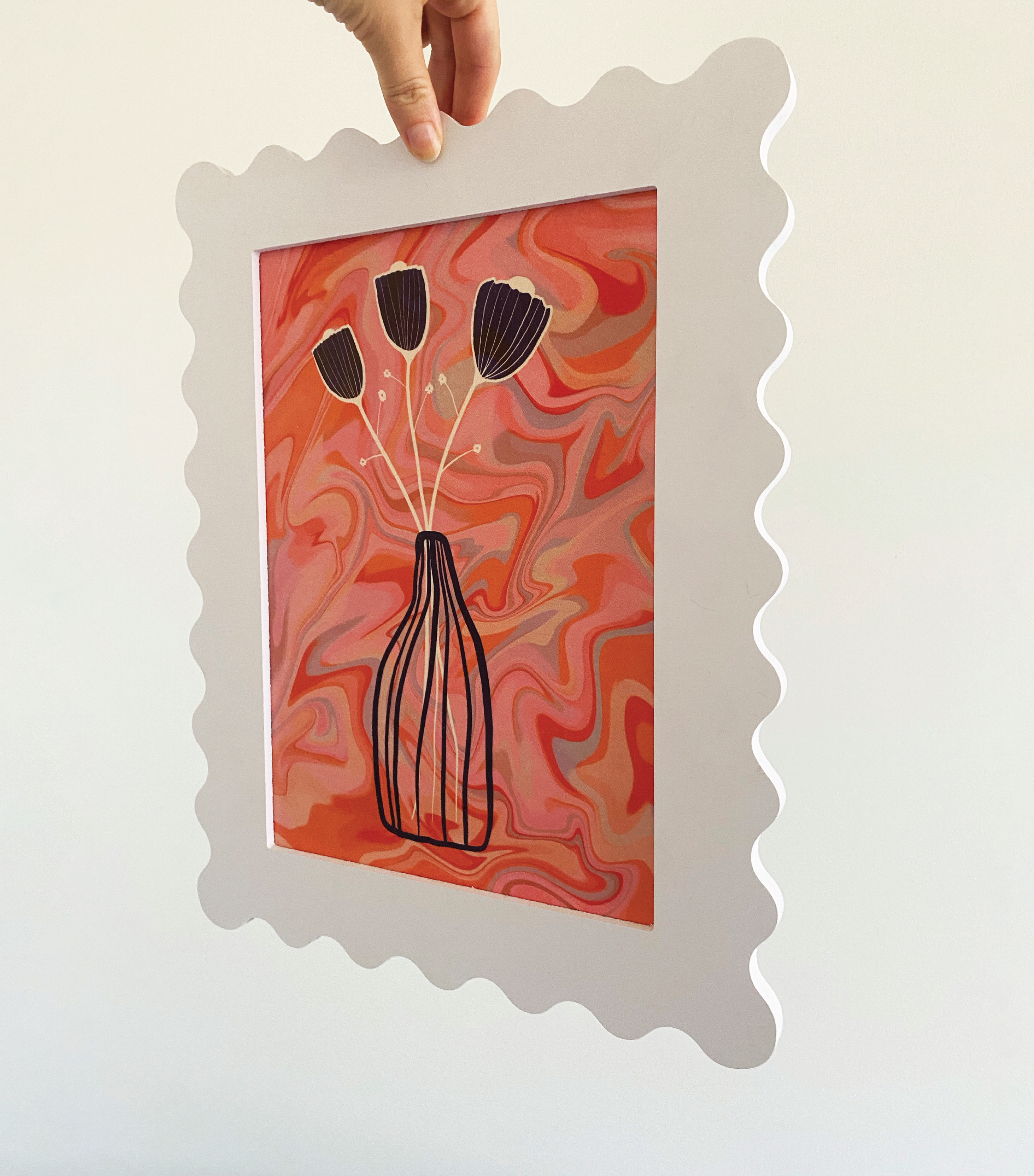 A4 White Squiggle Frame