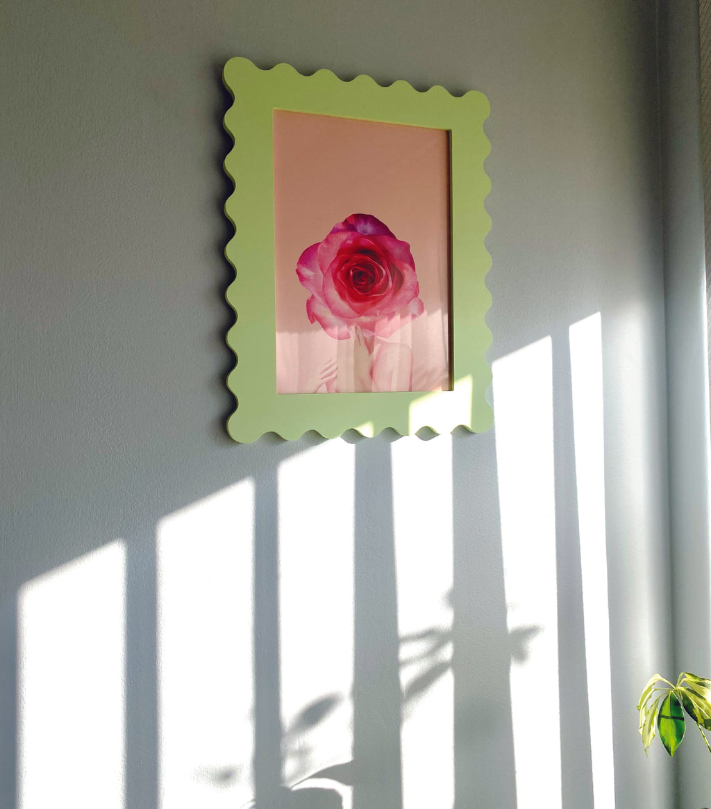 A4 Mint Green Squiggle Frame